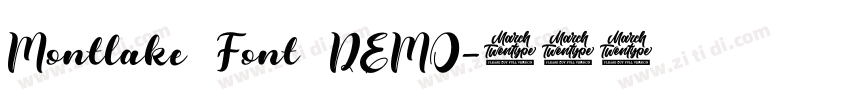 Montlake Font DEMO字体转换